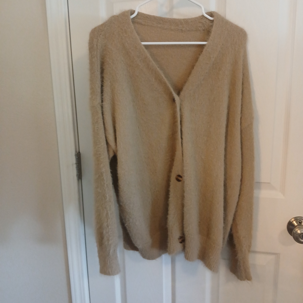 SHEIN Soft Tan Women's Cardigan - Picture 2 of 3